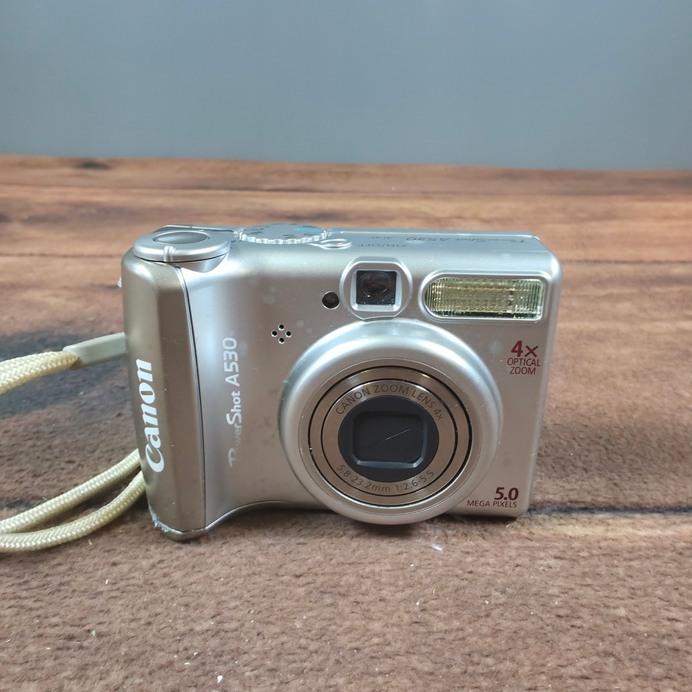 Canon PowerShot A530 Digital Camera Silver Fair Parts Repair 5.0MP 4x Zoom